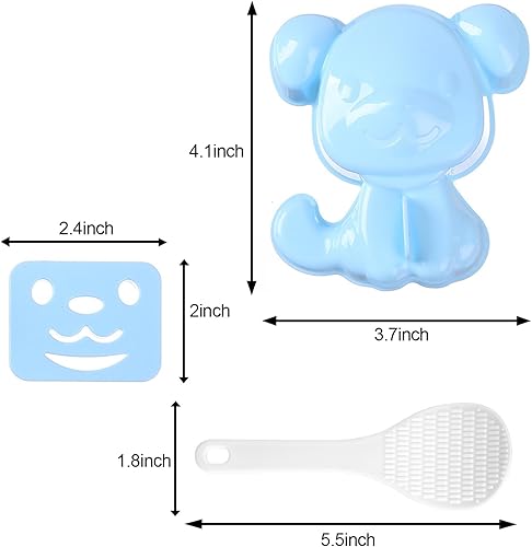 Miniatura 6 de Molde de bolas de arroz para niños, molde de onigiri para perros, moldes moldeadores de arroz, accesorios para almuerzo para niños, molde de prensa