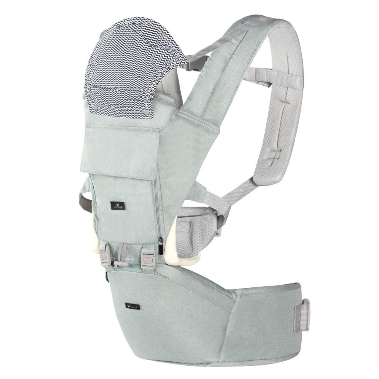 Cangaroo, Porte-bébé Ivy ventral et dorsal Ceinture réglable à partir de 5 mois, coloris:verdoyant