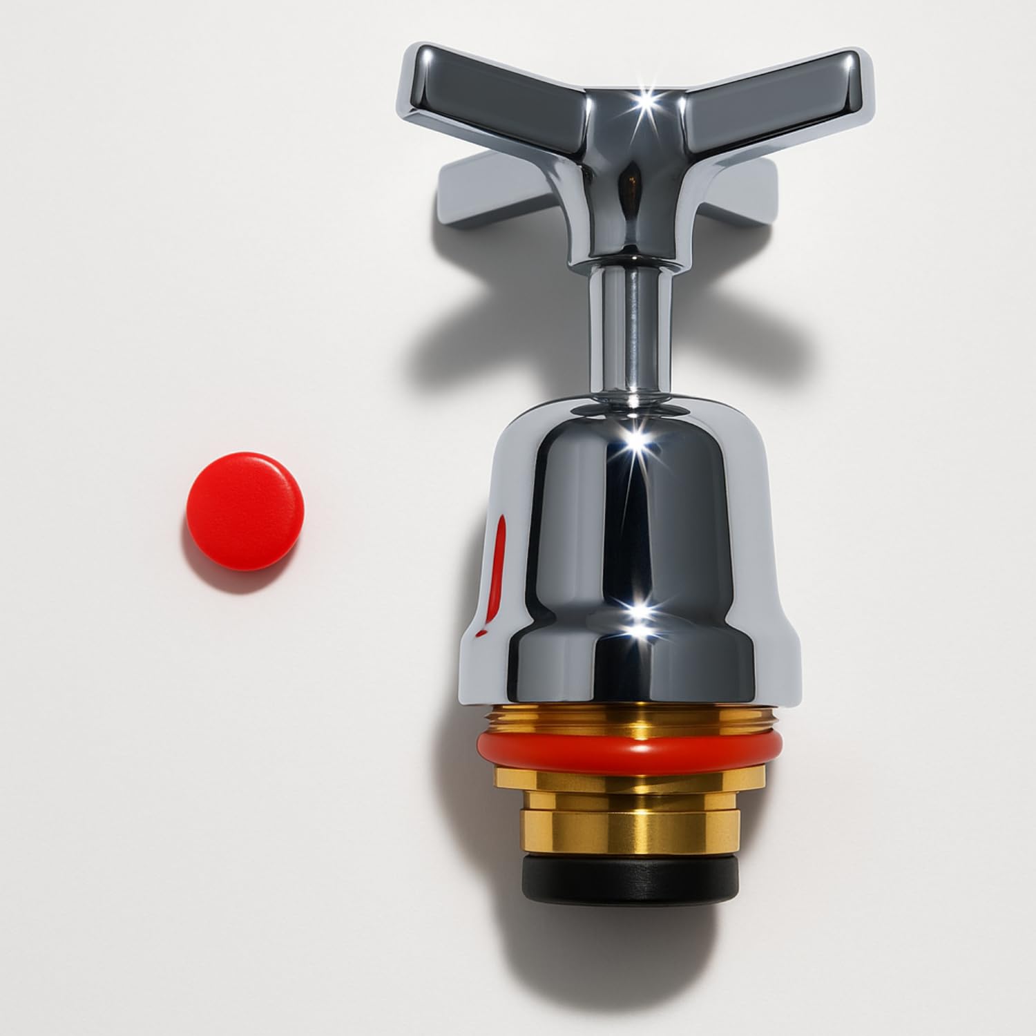 B&Q -  Hkh15Cp 3/4" Hot Tap HeadworkCompression Valve Replacement With Chrome Cross Handle