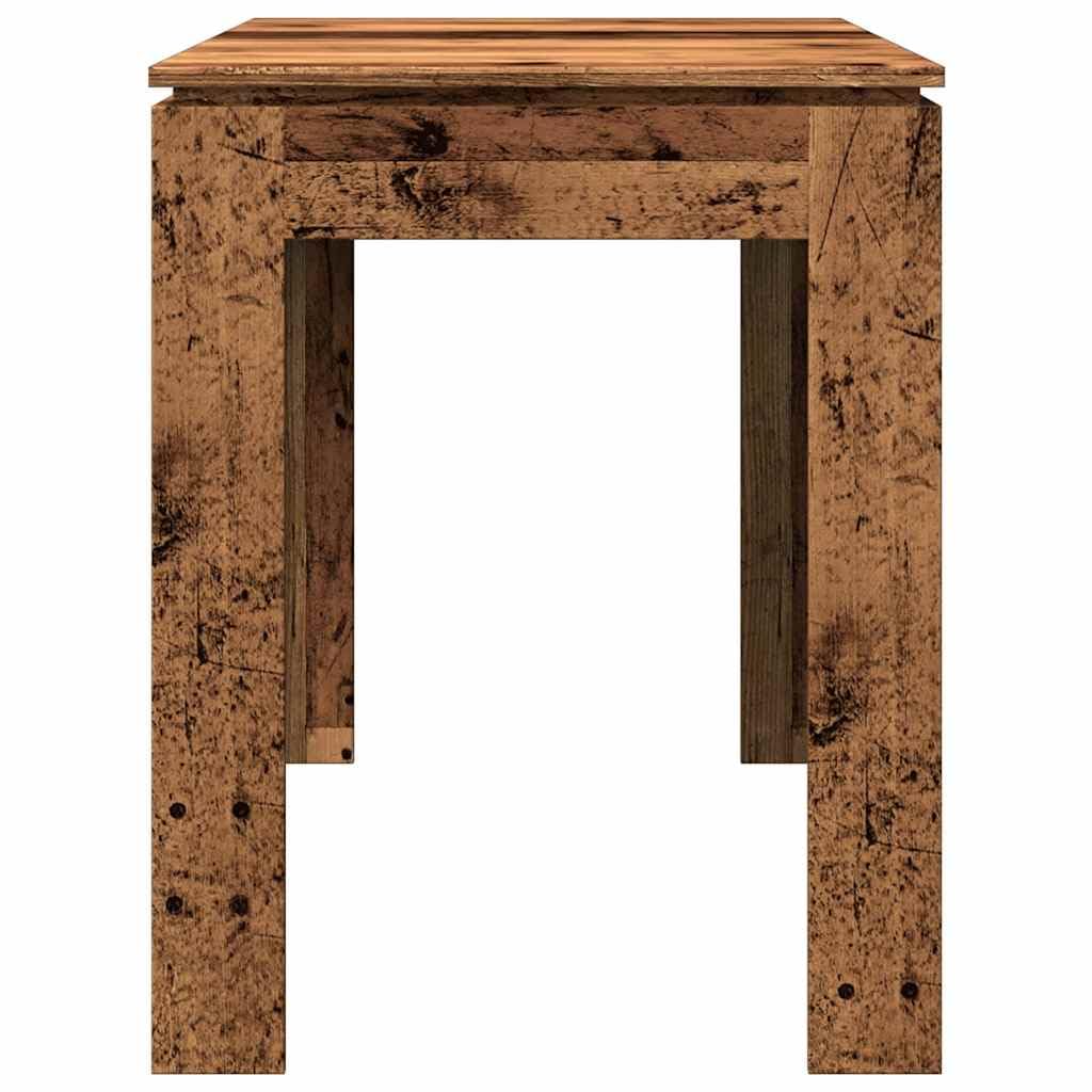 Stół do jadalni z materiału drewnopochodnego, wygląd starego drewna, 120 x 60 x 76 cm, stół bistro ze stabilnym blatem, możliwość rozszerzenia do kuchni, jadalni, restauracji lub bistro w