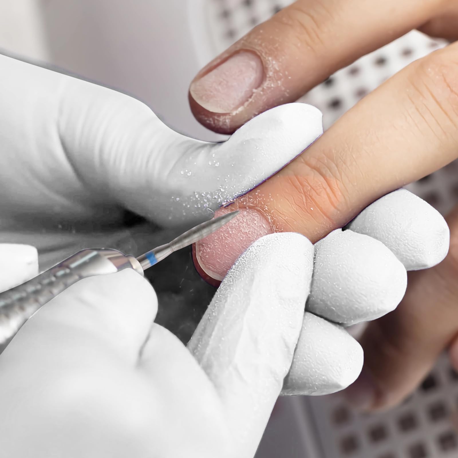 CGBE Punte Fresa Unghie Professionale, Punta Fresa Unghie Rimozione Cuticole e Pelle Morta, Diamante di Carburo, Grana Media, Forma di Fiamma, Punte Fresa Cuticole per Manicure Pedicure