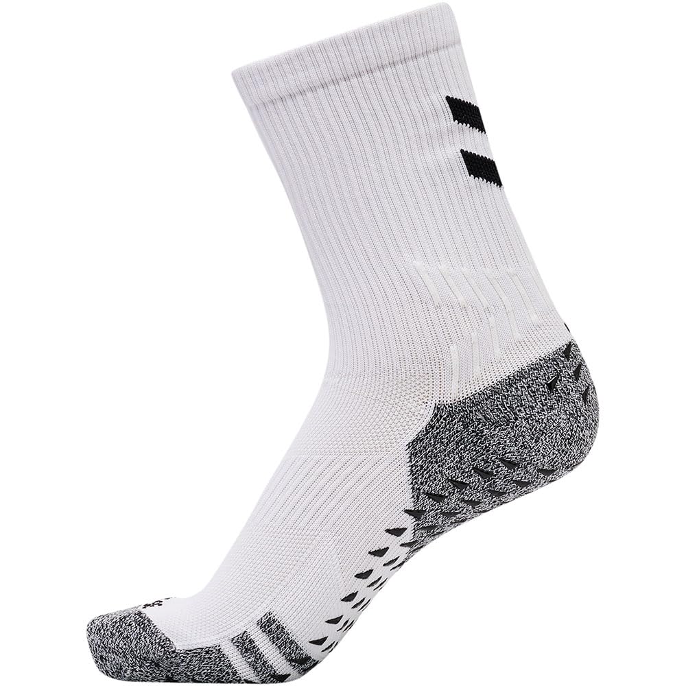 hummel Hmlpro Grip Training Sock – Unisex, Weiß/Schwarz, EU-Größe 43–46