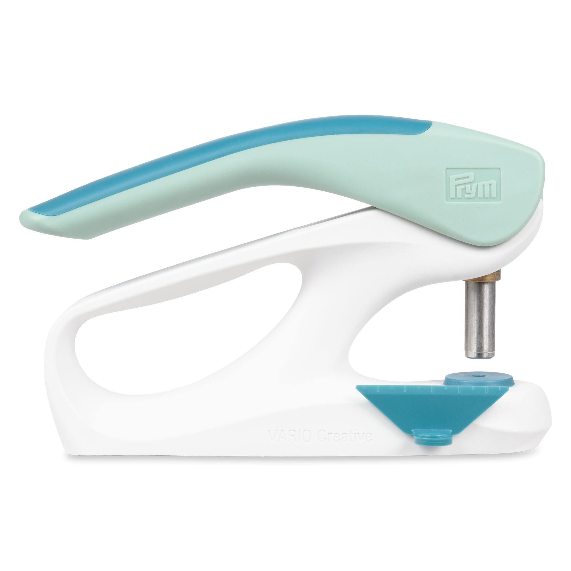 Prym 390911 Vario Creative Tool | Druckknopf-, Ösen- & Lochwerkzeug mit Tischbefestigung | Inkl. Werkzeugset (2,5–4 mm) | Ergonomisch & kraftsparend | Minze/Salbei