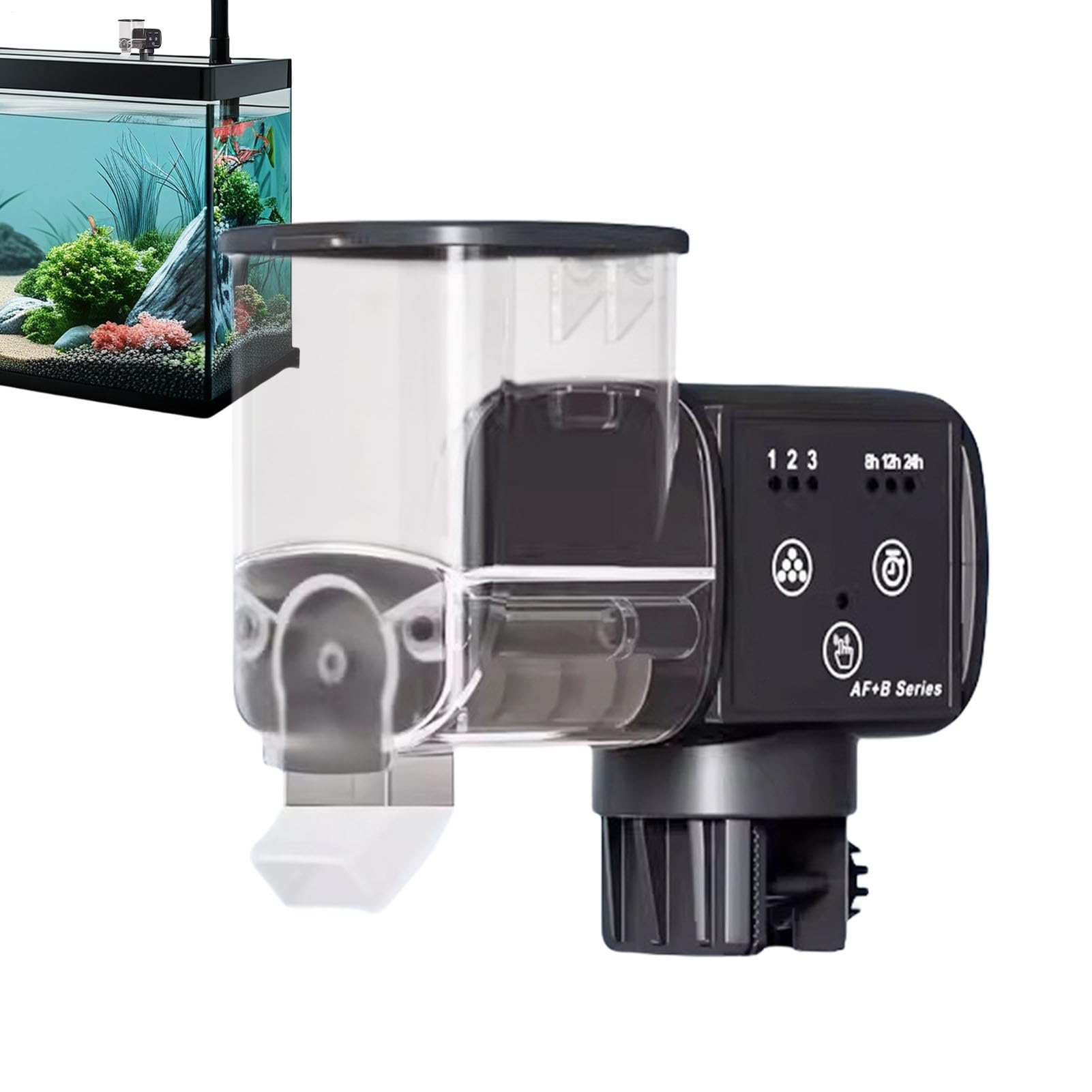 automático para Peces Dispensador de Comida preciso con Temporizador | Dispensador alimentador para acuario Para en Betta, pellets, estanque, hogar, vacaciones, fines de semana y viajes diarios
