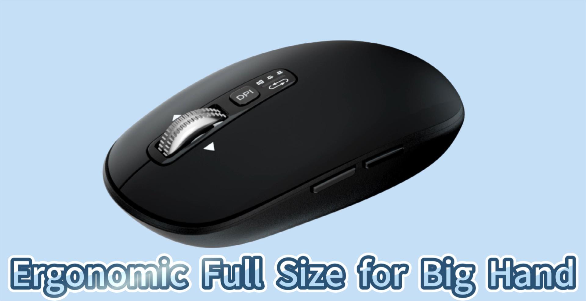 Amazon.com: Wireless Bluetooth Mouse,USB+BT×2,Multi Device Ergo