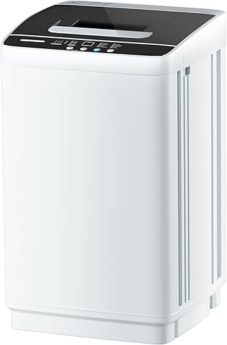 Lavadora automática completa, lavadora compacta de 0.95 pies cúbicos, 10 programas, 3 niveles de agua con pantalla LED y bloqueo para niños, disponible en Yaxa Peru