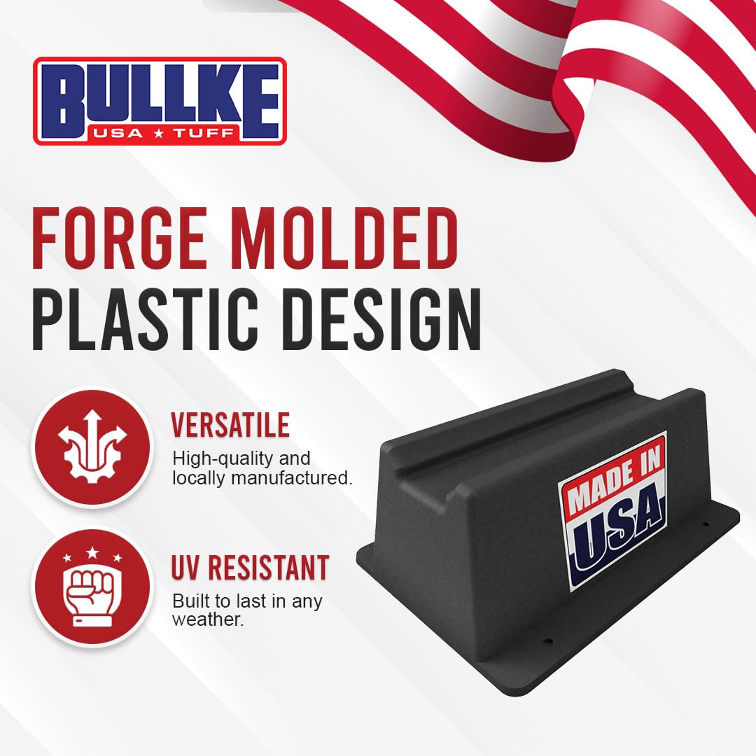 USA Made BULLKE 8-pak wsporników rur dachowych - 29,84 cm x 20,3 cm - nośność 453 kg - odporne na promieniowanie UV, trwałe bloki z tworzywa sztucznego - wsporniki przewodów, PCW, formowana