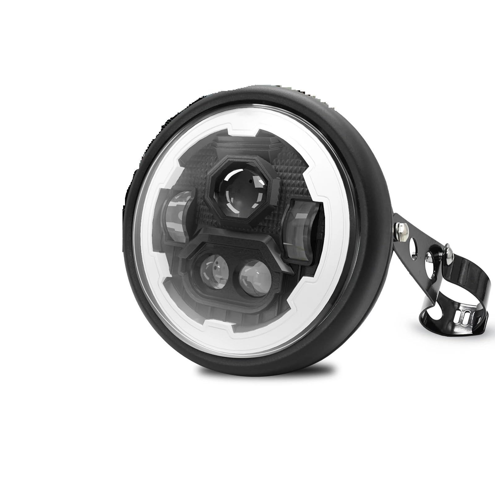 Dirt Bike Reflektor 7-calowy reflektor LED motocyklowy z obudową i kątem kierunkowskazów świateł drogowych/martwych(Type 1)