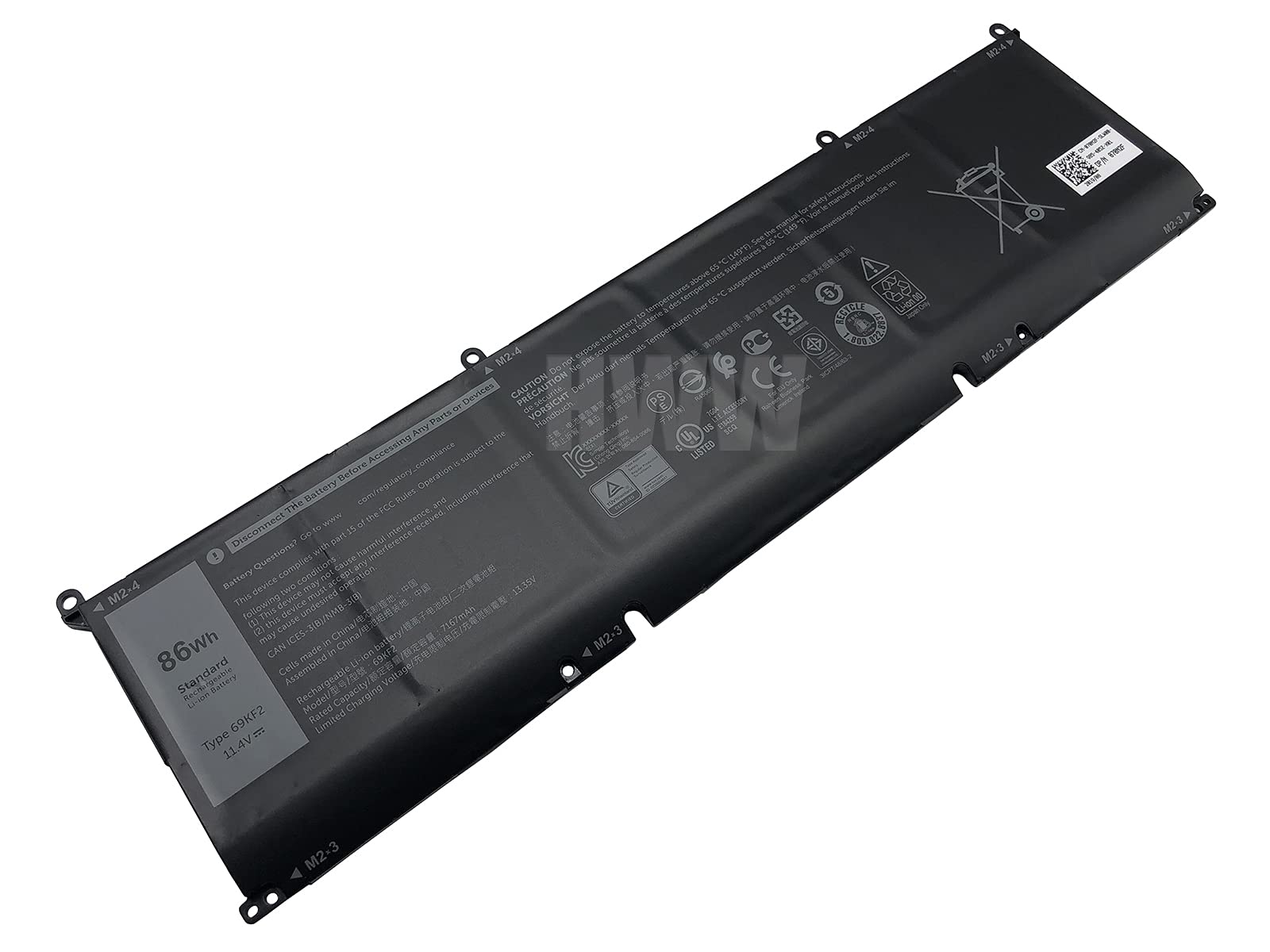 New 11.4V 86Wh 69KF2 Battery Compatible with Dell Alienware M15 M17 R3 Precision 5550 XPS 15 9500 8FCTC 70N2F M59JH Series