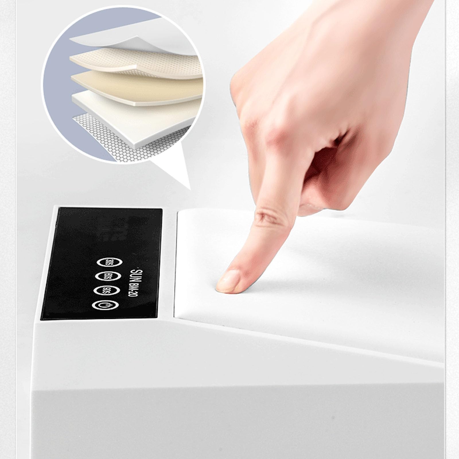 Lampada UV senza fili ad alta potenza per unghie con batteria ricaricabile e poggiapolsi inclinato per una rapida polimerizzazione del gel, lampada professionale senza fili per unghie