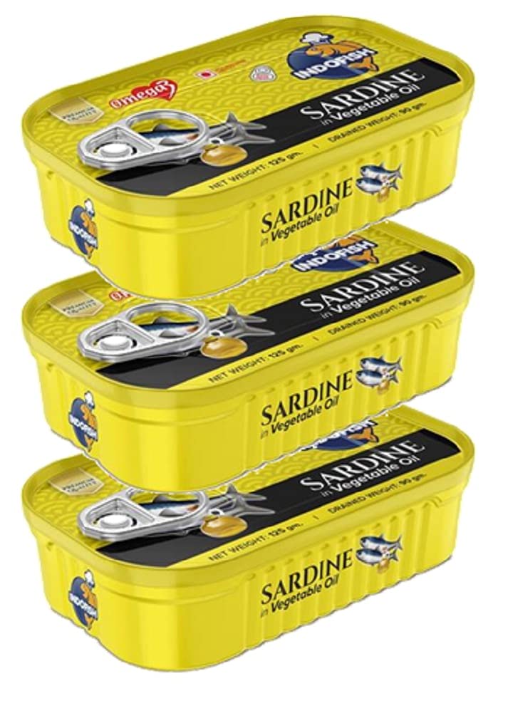 Indofish Sardine In Vegetable Oil, 3 X 125 g (B07SNVJ7NQ) Amazon Price History, Amazon Price Tracker