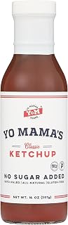 Yo Mama's Foods Classic Ketchup, Keto, No Added Sugar, 14 Ounces (Pack Of 6)