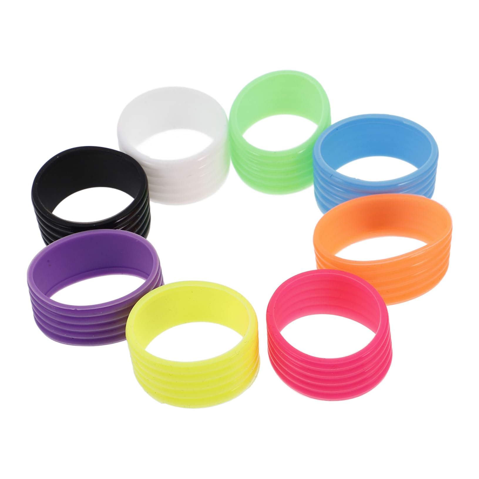 BESPORTBLE 8 Pcs Silicone Racket Grip Cover Durable Overgrip Protectors for Tennis and Badminton Rackets Installation Sweat Absorbent Options