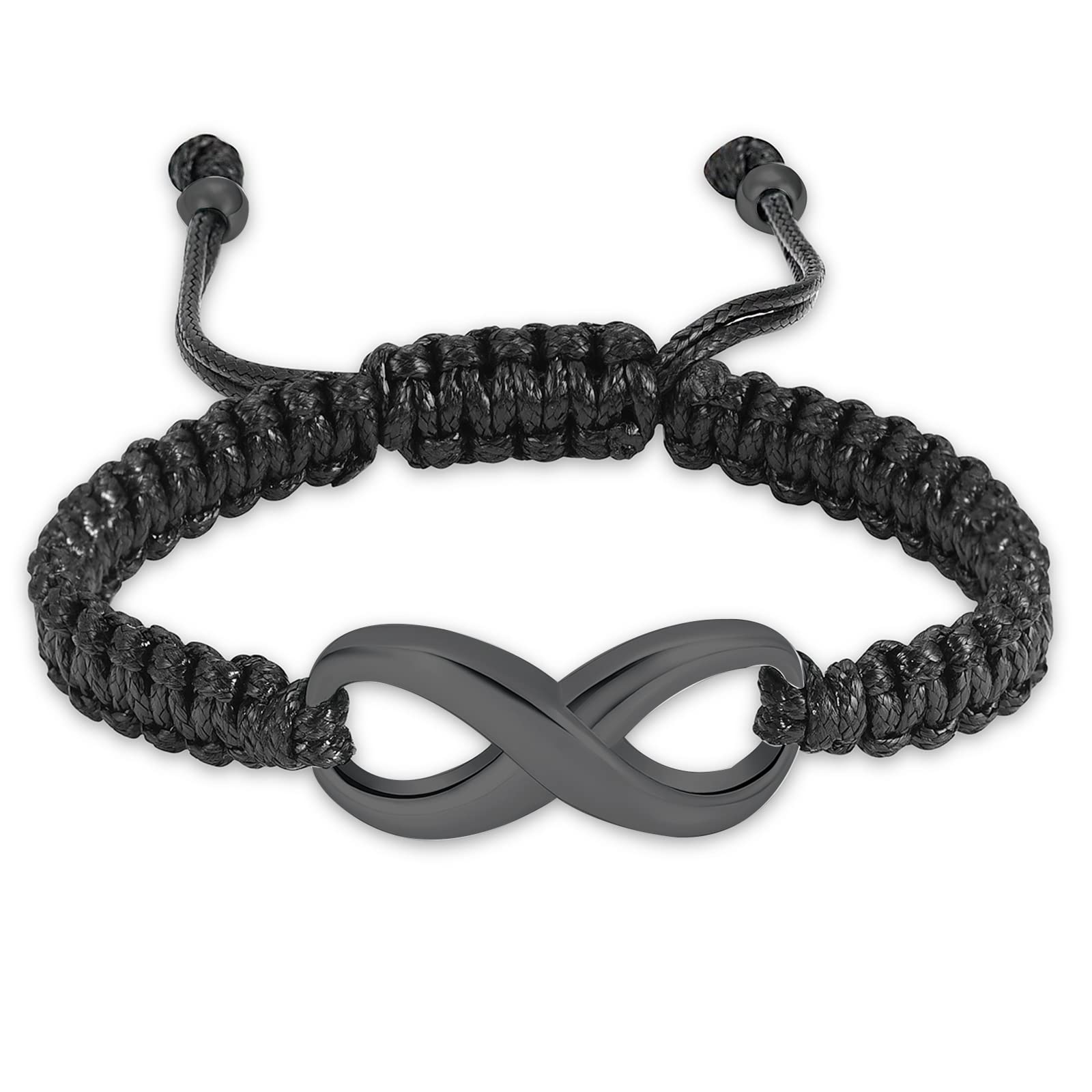 Bracciale Commemorativo Con Urna A Infinito Per Ceneri - Gioiello In Acciaio Inox 316L Per Uomo E Donna. Include Kit Di Riempimento E Confezione Regalo. Personalizzabile.