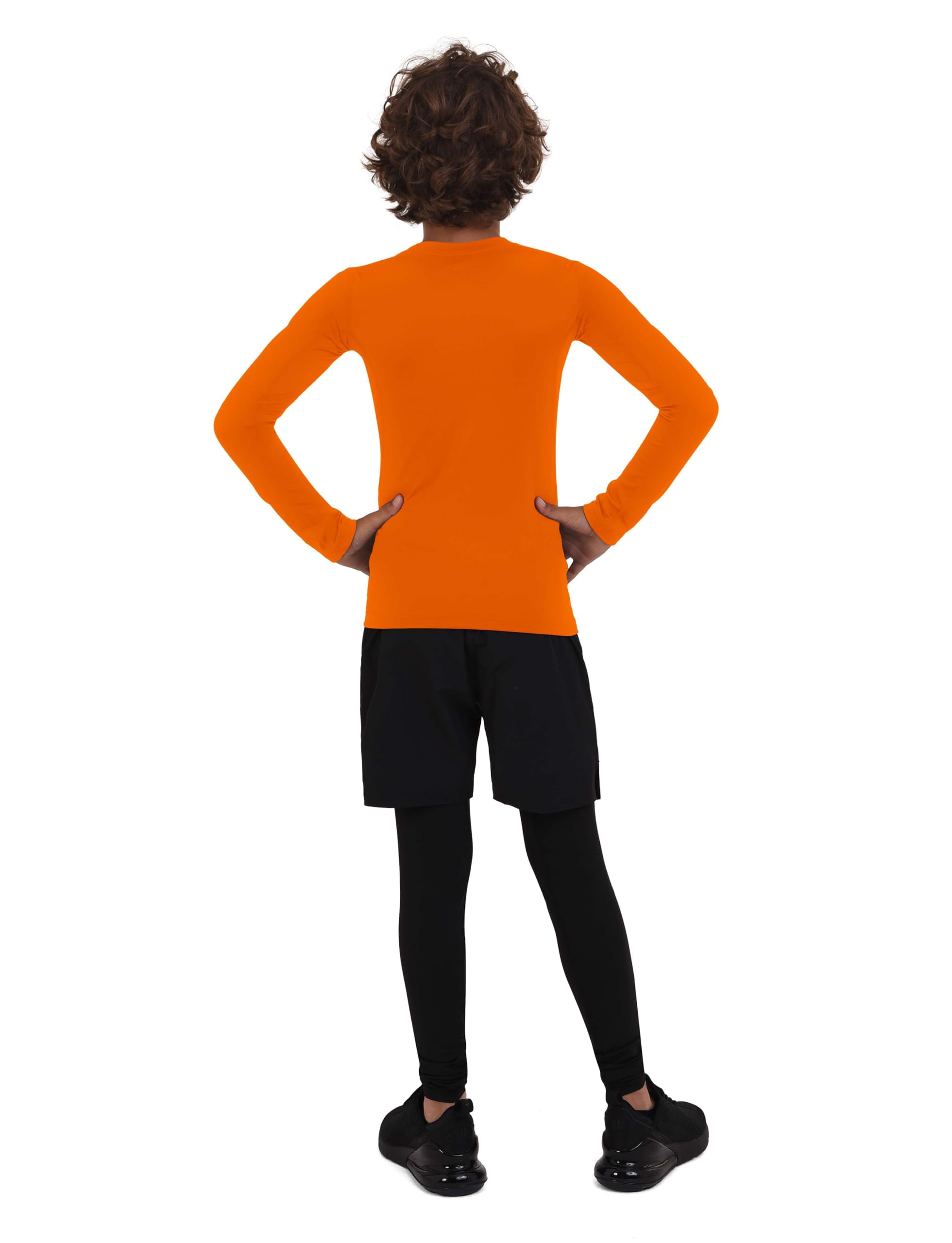 TCA SuperThermal T-Shirt Thermique Manches Longues Couche de Base de Compression pour Le Football et la Course pour Homme et Garcon