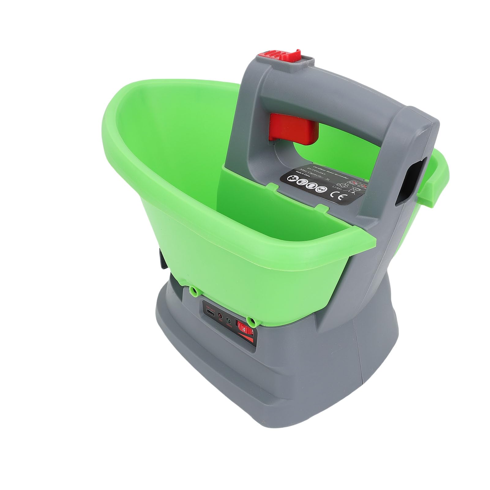 Rengue Handstreuer Tragbarer Streuer Power Spreader 3L Li Batteriebetrieben USB Wiederaufladbar mit 2600 U/min Leisem Motor für Düngemittel Steinsalz Eisschmelze