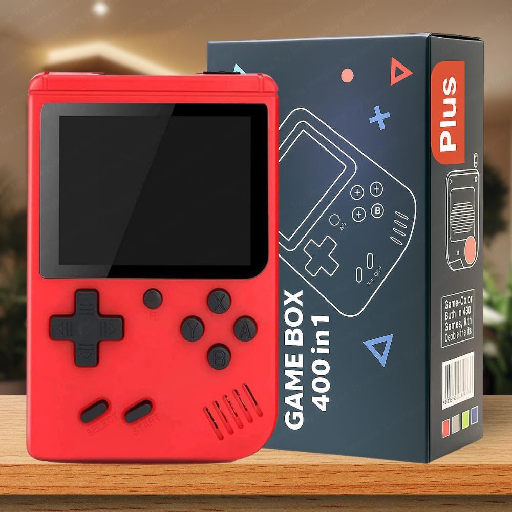 BELOXY Video Game for Kids Handheld 400 in 1 Games for Kids - Game Box with TV Output & with Gaming Console - Rechargeable Video Game for Kids (Style 1), Multicolor