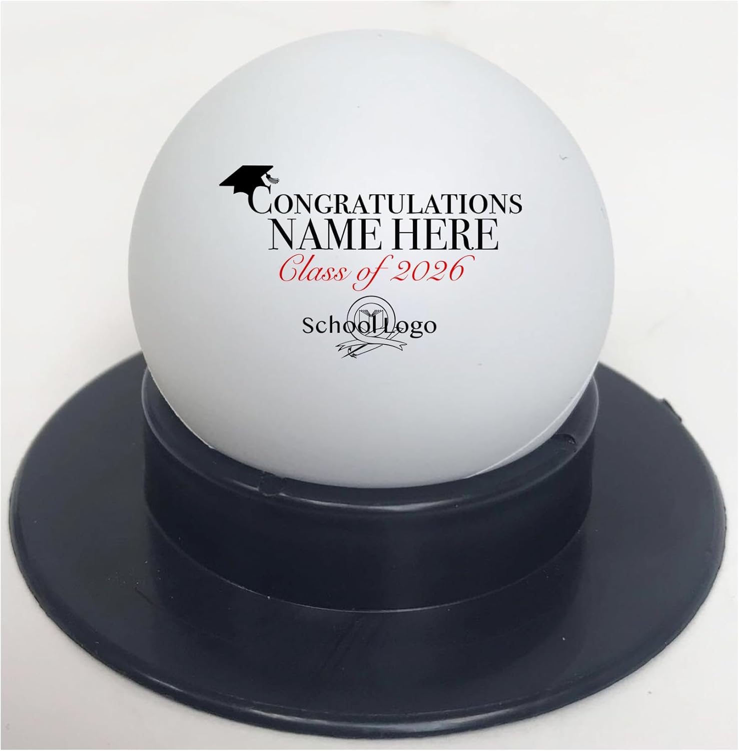 Custom Lacrosse Graduation Gift Personalized with Name & School Logo for Him, Her | Congratulations for Middle, High School, or College