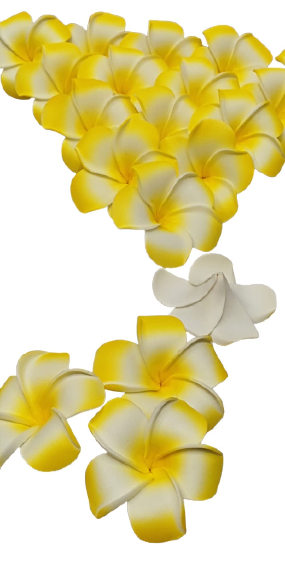 VRB Dec™ Artificial gBig Foam Hawaaii Fake Foam Water Floating Flowers for Pooja Thali, Festival and Events, Home, Table, Badroom, Pooja Room, Diwali Decoration (12, Yellow)