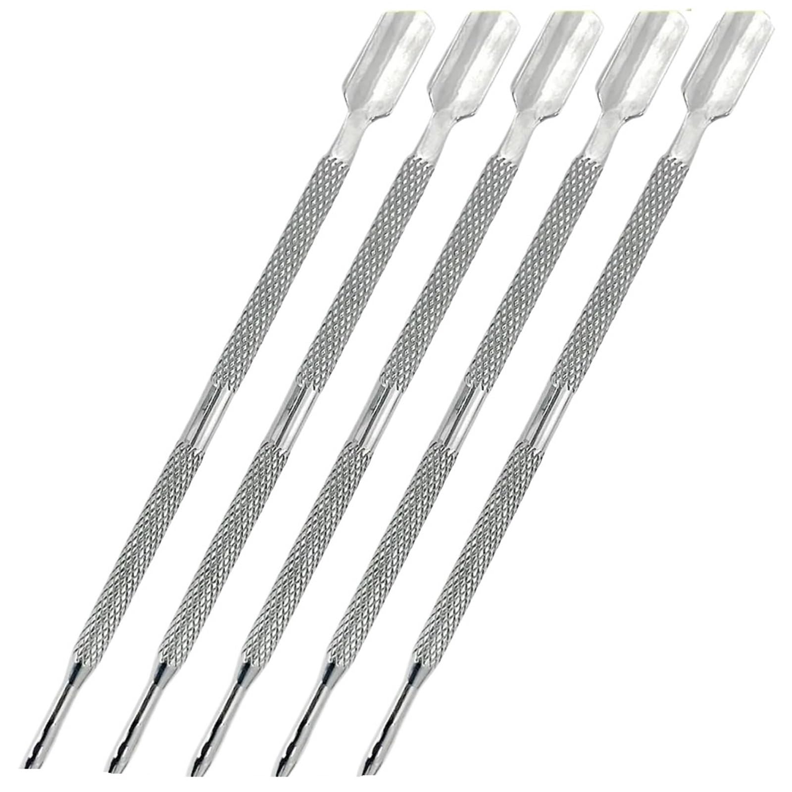 Spingi Cuticole Set spingicuticole bifacciale da 5 pezzi Per Pelle Morta | Strumenti professionali for la cura delle unghie for manicure e pedicure in acciaio inossidabile