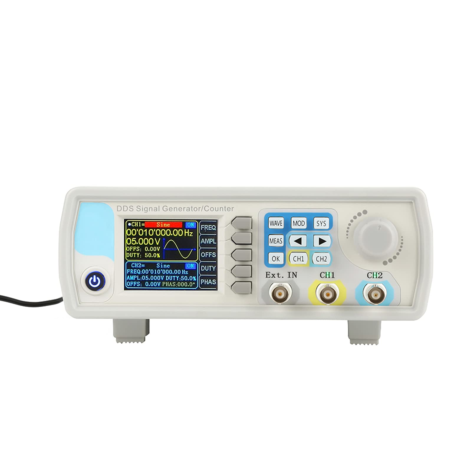 Generatore di Segnale, Generatore di Funzione Jds6600 Dds a Frequenza Sinusoidale ad Alta Precisione Controllo Strumentazione Digitale Ac100-240v (Reg. USA 60 Hz) (15 Hz)