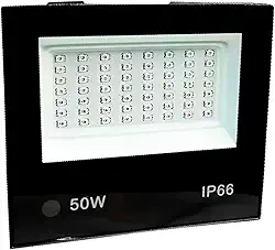 Refletor LED 50W Bivolt IP66 – Luz Branca Fria 6500K | Alta Potência, Super Econômico e à Prova D’Água para Iluminação Externa