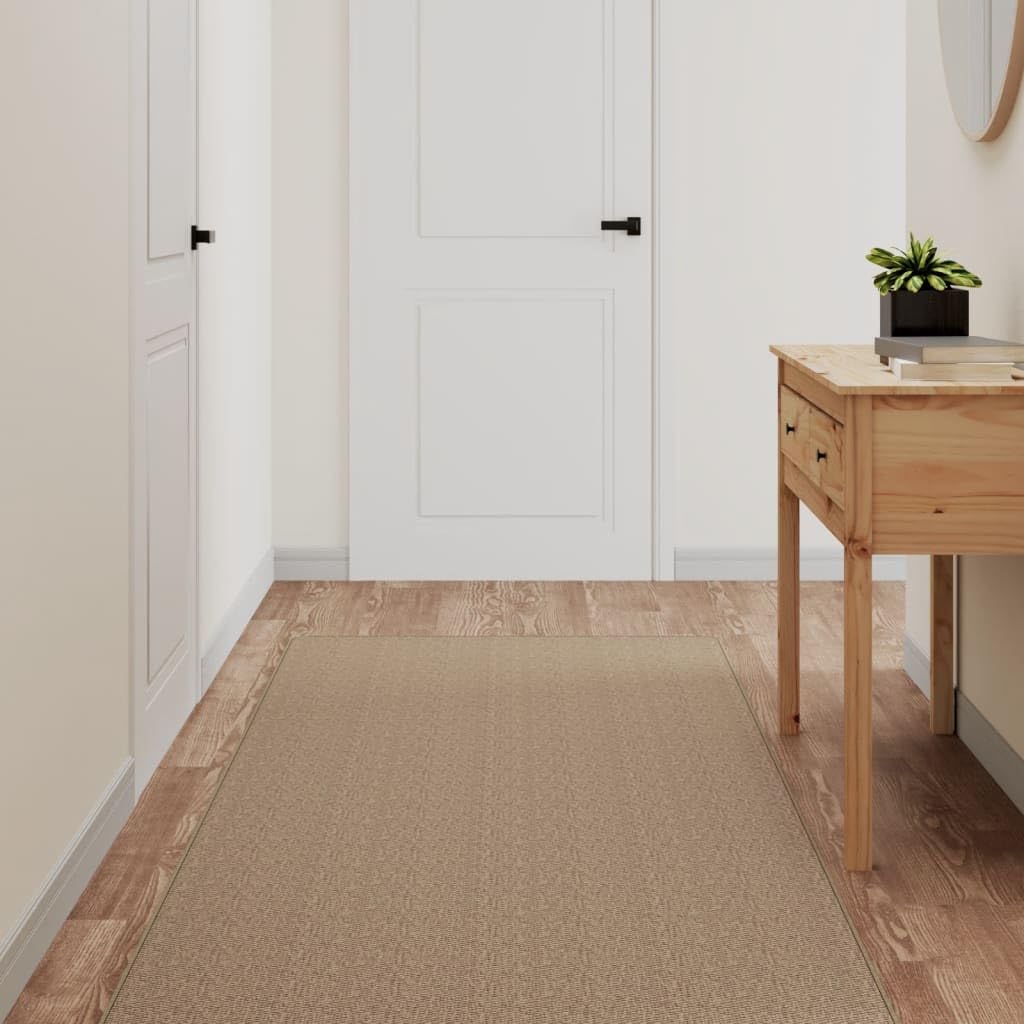 Tapis de couloir antidérapant et lavable aspect sisal