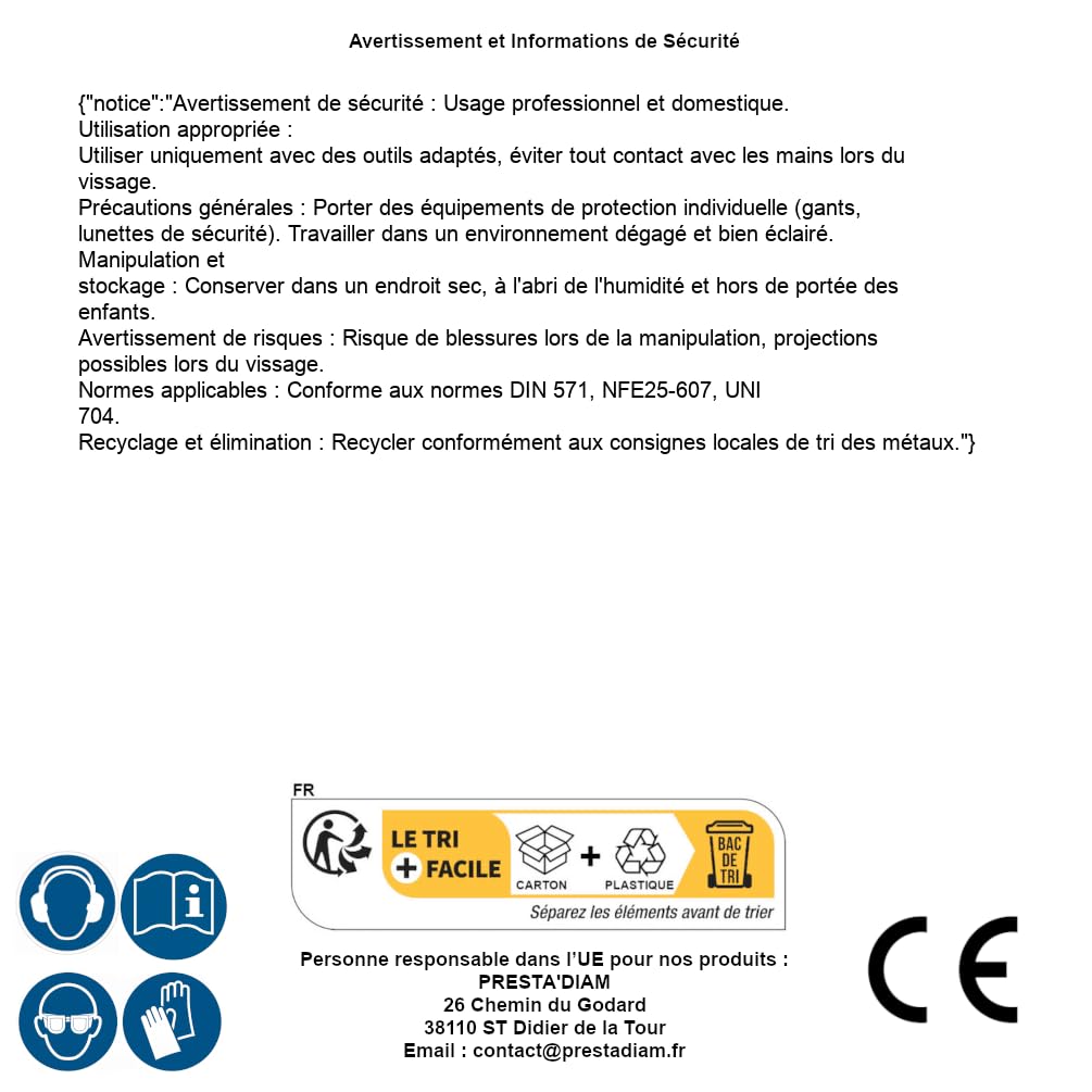 100 Vis à Bois Tête Hexagonale Tirefond 6 x 90 mm - DIN 571 - NFE25-607 - UNI 704 - Inox A2 - D-Work