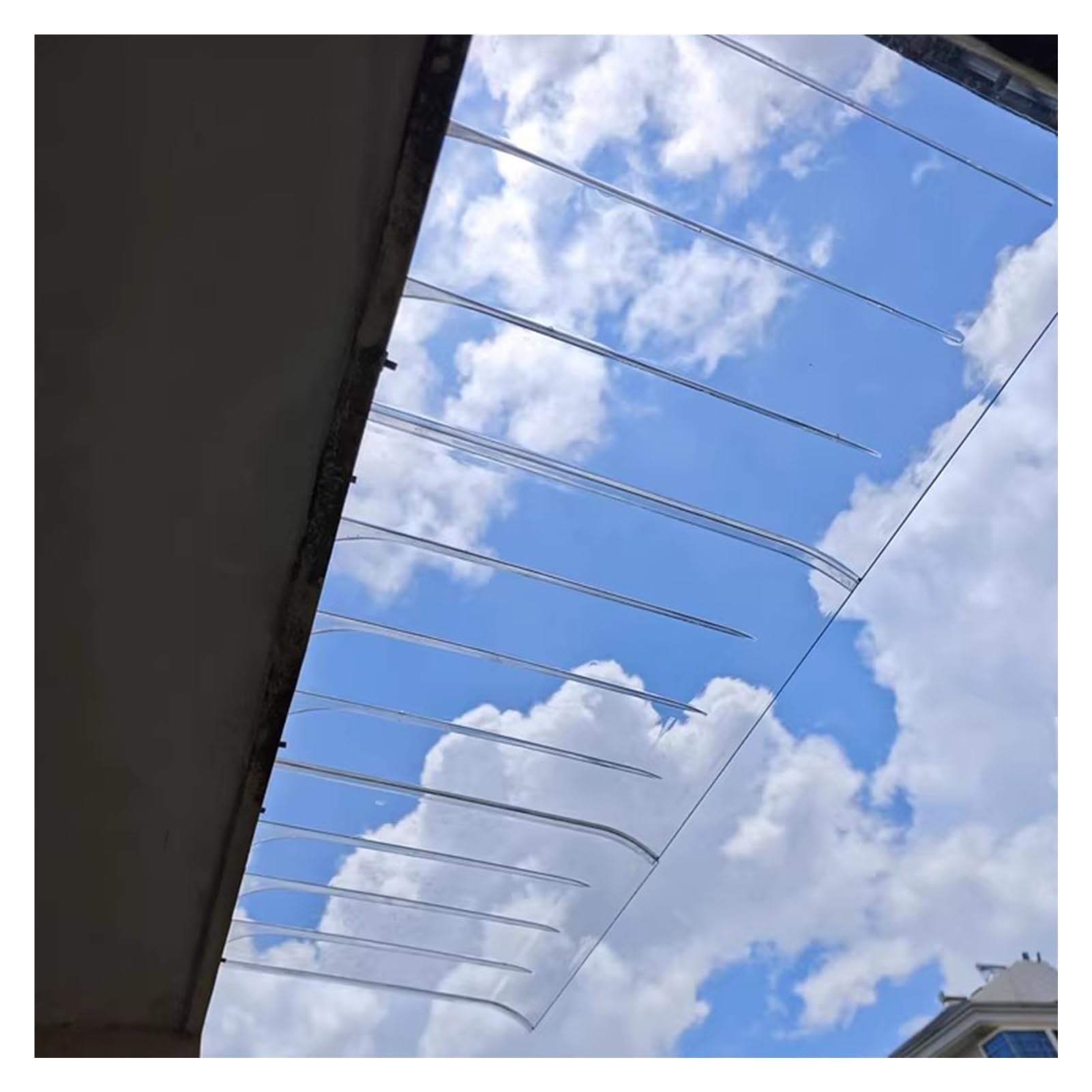 Ghply Clear Outdoor Door Canopy, Polycarbonate Entry Door Window Awning, Garden Awning Canopy Exterior, Rain And Snow Protect Canopy(60X150cm/24 X59)