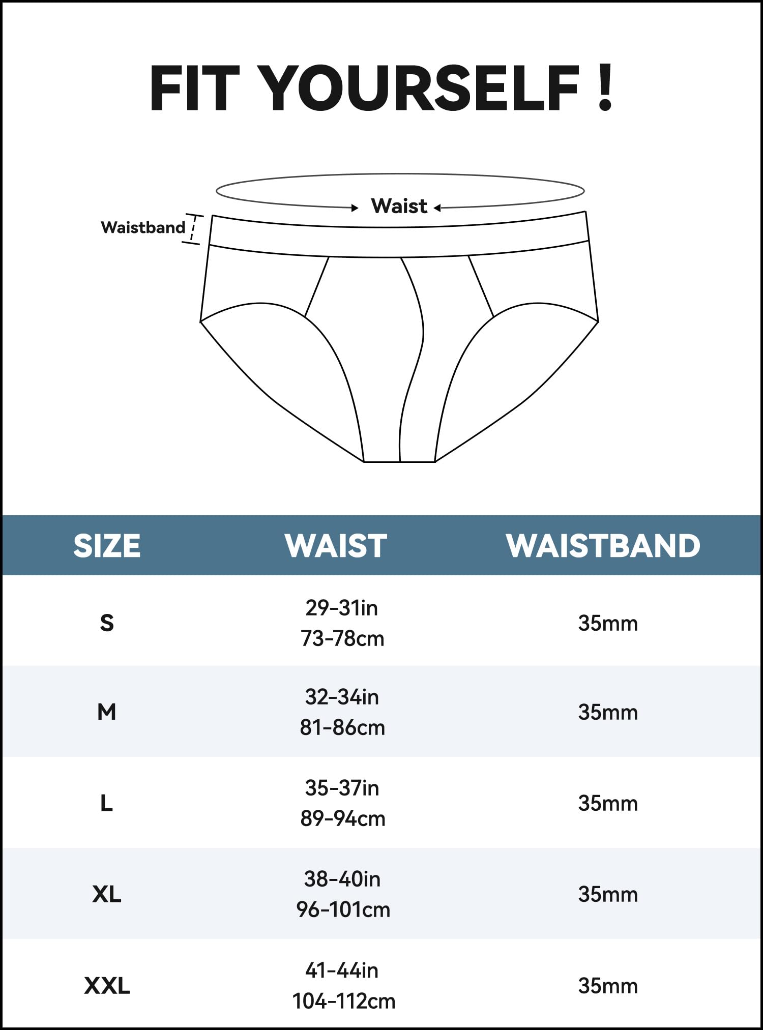 DAVID ARCHY Męskie slipy wielopak, rozciągliwe klasyczne slipy męskie, bawełna męska, miękkie oddychające worek 3D 35mm Belt Shorts, czarny *6, XL