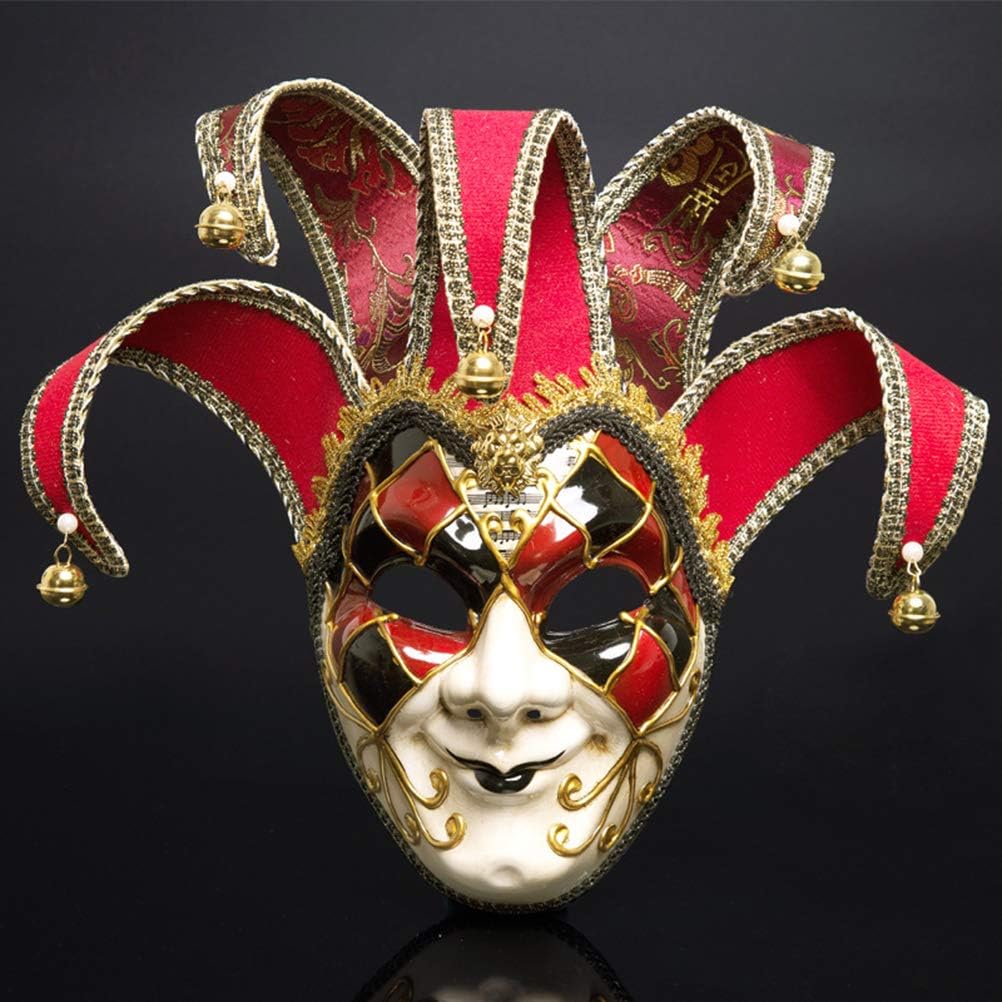 Full Face Men Masquerade Mask Jester Masks Women Vintage Venetian Mardi Gras Mask Halloween Party.