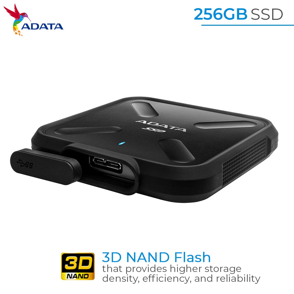 Amazon | ASD700-256GU3-CBK [256GB ポータブルSSD SD700 USB 3.1 IP68
