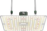 VIVOSUN VS1500 LED Grow Lampe, Vollspektrum Pflanzenlampe mit Samsung LM301 Dioden und Treiber, dimmbar und IP65, Wachstumslampe für Sämling, Gemüse und Blüte, geeignet für 90x90cm Growzelt VS1500-150W Schwarz