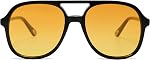 SOJOS Retro Polarized Aviator Lunettes de soleil Femmes Hommes Classique 80s 90s Aviateurs carrés vintage tendance SJ2174