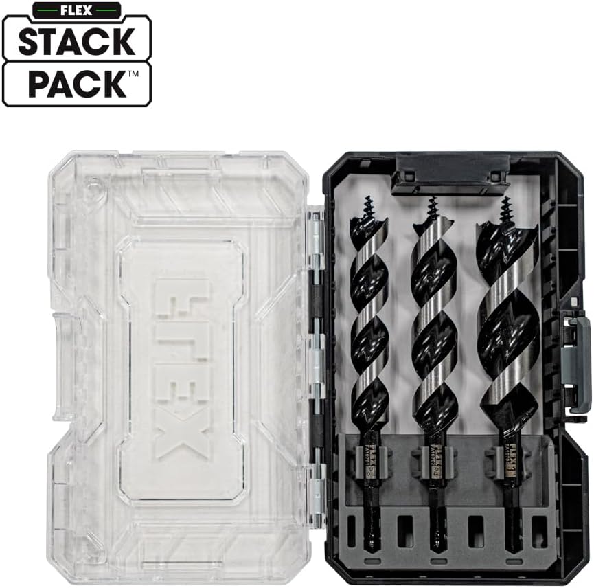 FLEX STACK PACK 3-Piece 1/4-Inch Hex Auger Set - FAM10701-3