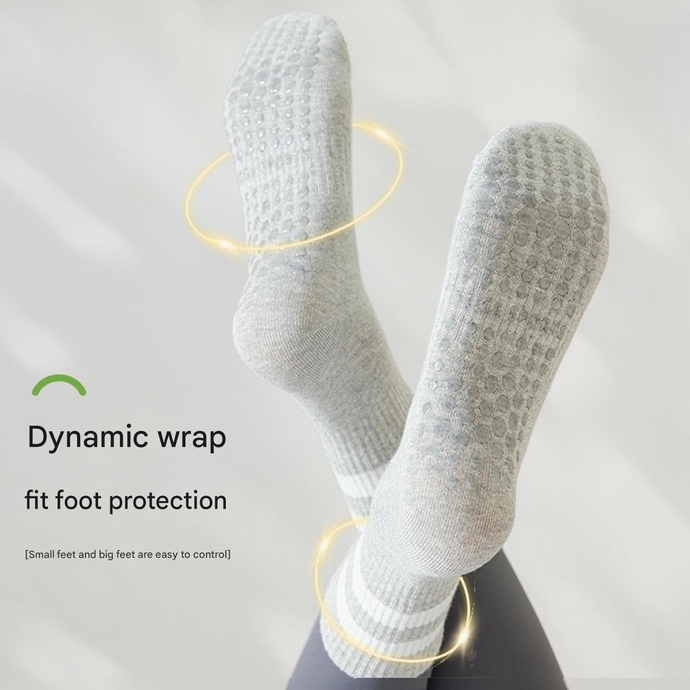 Socken Herren 2 Paare Antiskid -Yoga -socken, Grip Nicht Langen Für Pilates, Barre, Kriegsmittel, Kunstfitness, Tanz Frauen-gelb