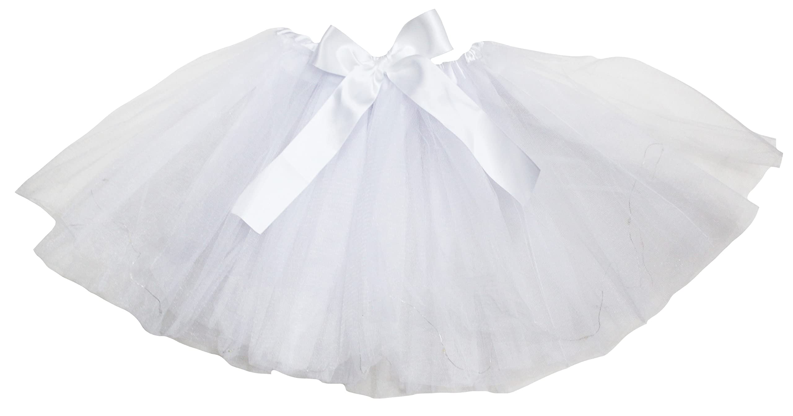 Petitebelle Solid Color Lady Tulle Tutu with Led Lights (White, One Size) - Image 2