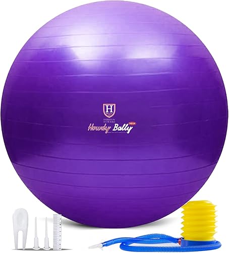 Harrison Howard Pelota de ejercicio, pelota de yoga, antiexplosión y antideslizante, silla de bola de estabilidad para embarazo, parto, terapia,