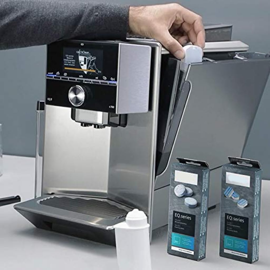 Reinigungstabletten TZ80001 für Kaffeemaschinen, 2-Packungen 10-Pads, TZ80002 2 x 3 Entkalkungspads, verwendet für Kaffeevollautomaten der EQ-Serie