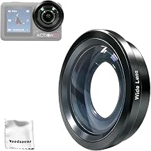 180 Wide Angle Lens for DJI Osmo Action 4/Action 5 Pro, Multi-Layer Coated Optical Glass, Screw-in Thread Mount, Includes Portable Box, Action Camera Photography Accessories