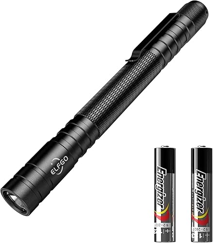 Miniatura 9 de Linterna LED de 350 lúmenes recargable, 3 modos, linterna con clip de tamaño de bolsillo, pequeña linterna delgada de mano para enfermera,