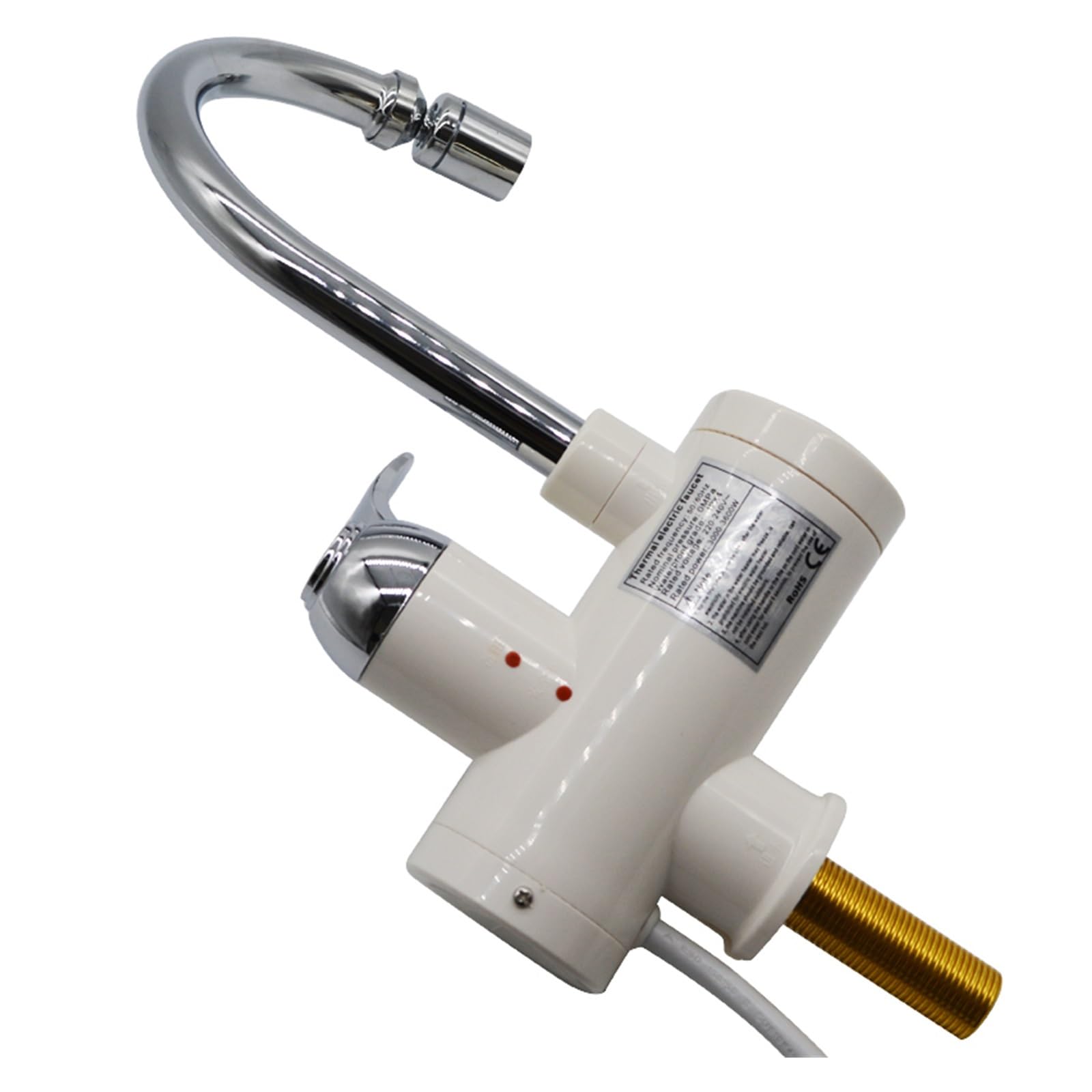Calentador de Agua instantáneo sin Tanque, Grifo de Cocina de calefacción de Grifo de Agua Caliente eléctrica, con Pantalla de Temperatura