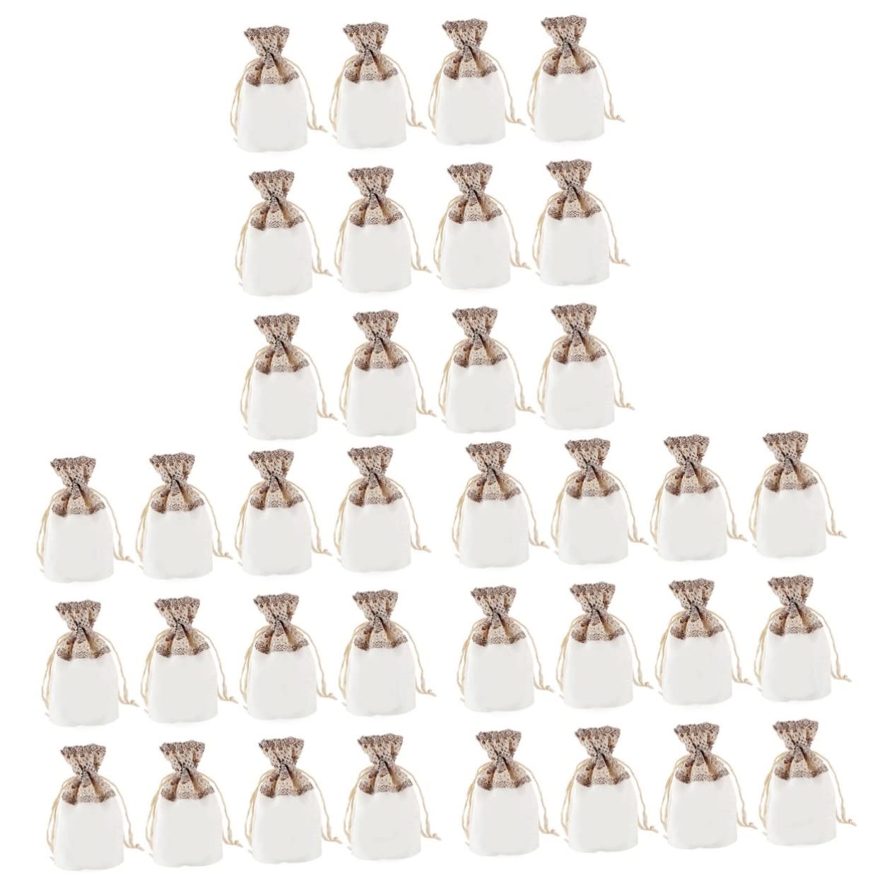NIYANGLE 36 Pcs Poches À Cordon De Friandises Sacs De Paquet Faveur De Fête Sacs De Bonbons Clairs En Vrac Garçon À Bijoux En Gaze En Or Rose Pochettes
