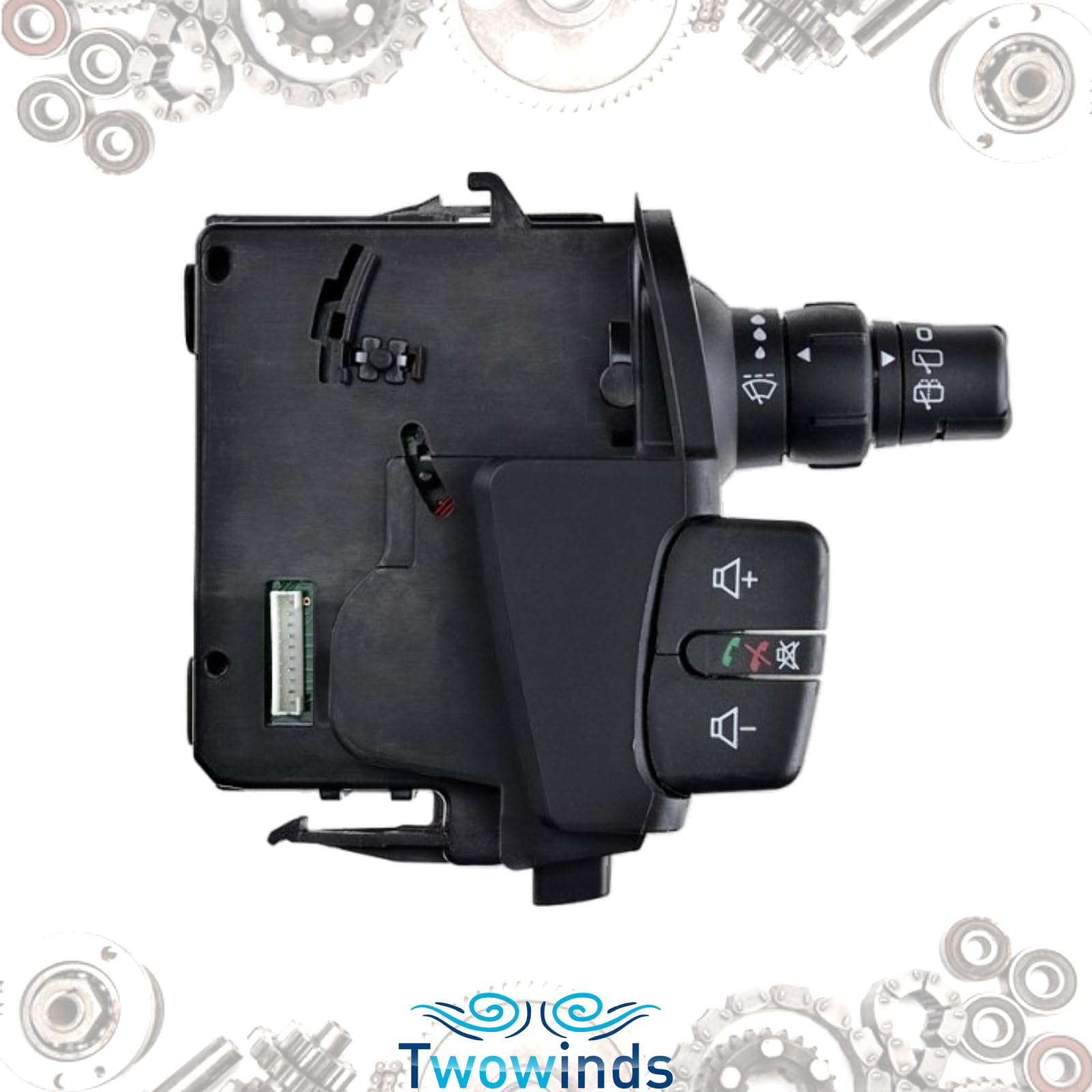 Twowinds - Leva Tergicristallo 8201590631 Compatibile con Renault Clio 3 (2005-2012) Kangoo Modus (2004-2012) - Colonna Sterzo Volante Sinistro (guida) - 7701068115 - Interruttore Radio - Comando