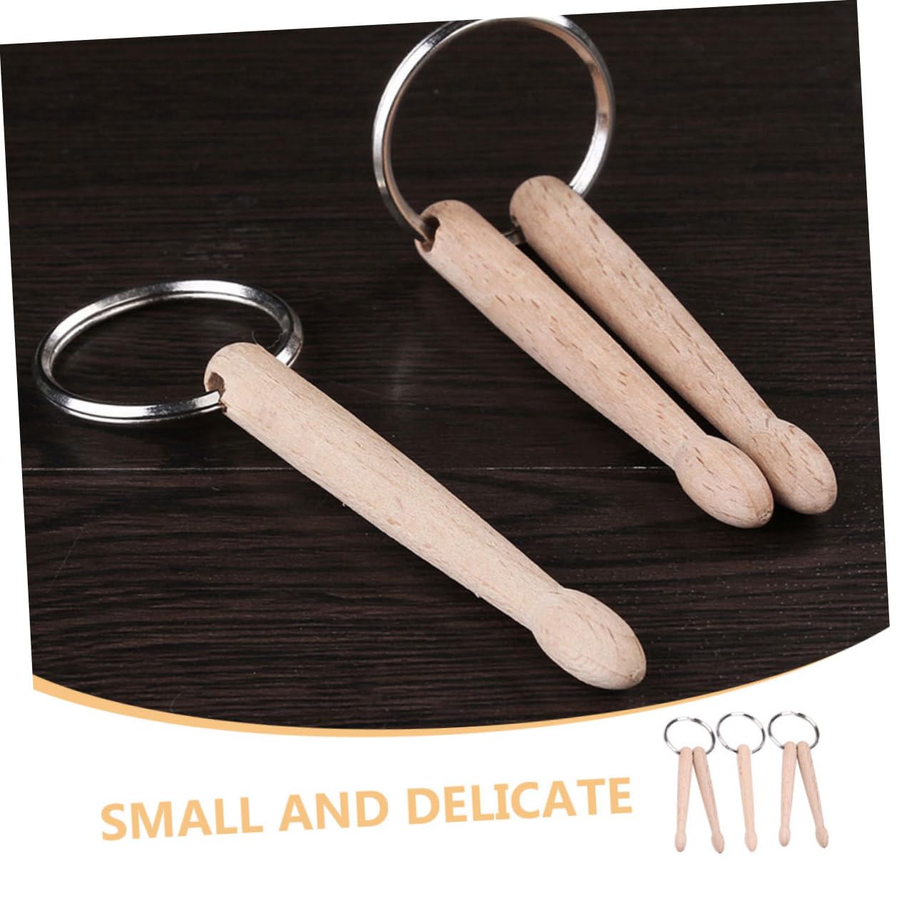 12 Pz zaino della banda rock ciondoli pendenti chiave portachiavi a percussione Bacchette batteria bacchette per batteria di legno portachiavi con bacchette di legno BESTonZON