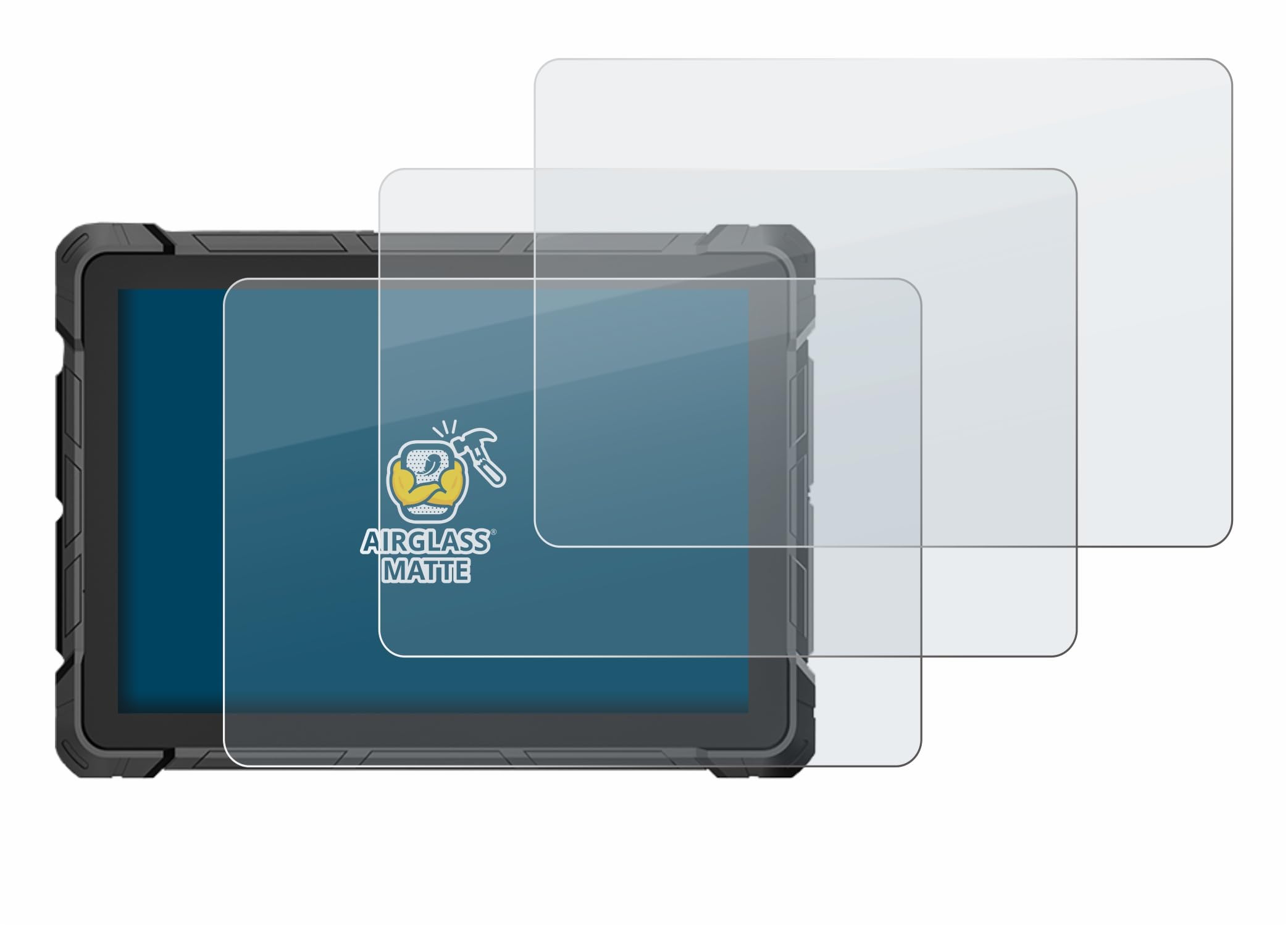 BROTECT 3 Stück Schutzglas für Higole F7G Rugged Tablet 10.1" | Entspiegelnder Displayschutz Made in Germany, Schutzfolie Matt Anti-Reflex Kratzfest 9H Anti-Fingerprint Einfache Montage