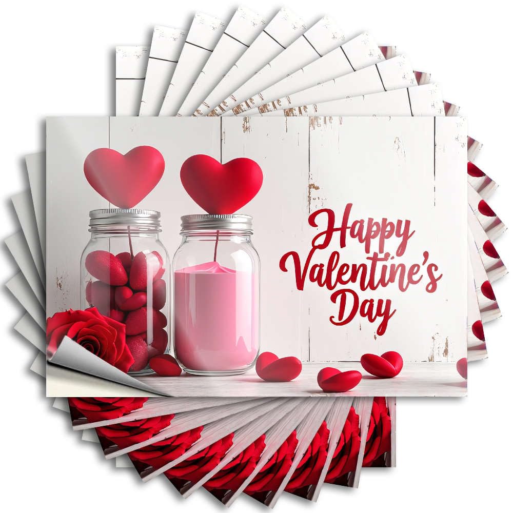 Fzfn Boys Colour Rooms Decorations Decal - Funky Microfiber Hat Happy Valentine's Day!(12X18cm)