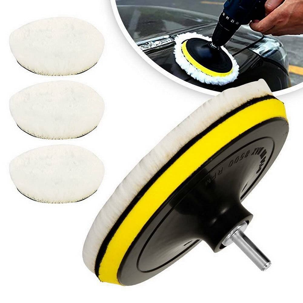 5 sztuk samochodów pad do polerowania 3/4 cala tarcza polerska gąbka samochodowa tarcze polerskie zestaw do polerowania samochodu Adapter do wiertarki car detailing, b