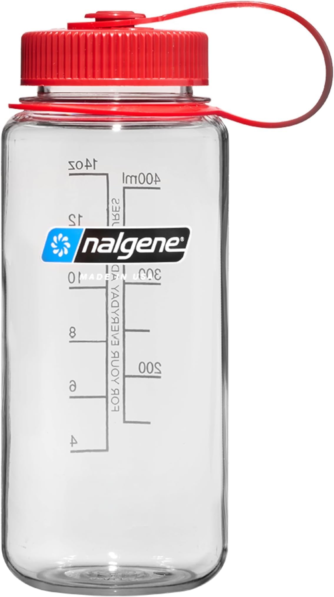 Nalgene Sustain Tritan BPA-Free Water Bottle Made with Material Derived from 50% Plastic Waste (Using ISCC Certified Mass Balance), 16 OZ, Wide Mouth, Clear (Pack of 6)