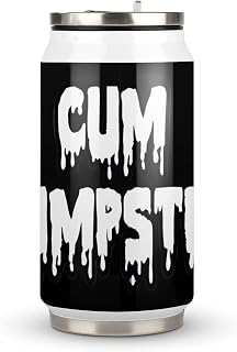 Cum Dumpster Funny Insulated Tumbler Coffee Mug 300ml | Novelty Stainless Steel Travel Cup with Lid and Straw for Beer